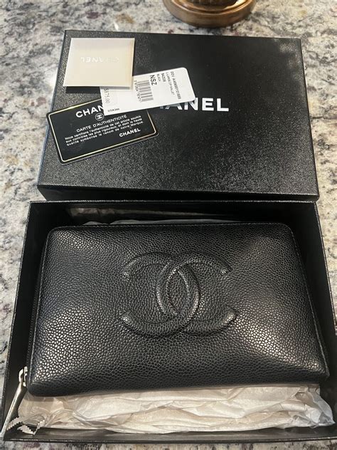 authentic Chanel black wallet